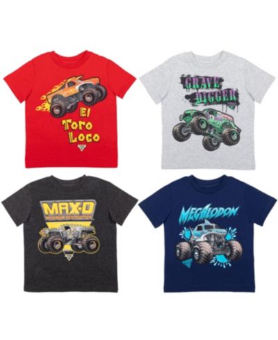 Комплект из 4 графических футболок Monster Jam для малышей El Toro Loco Zombie Maximum Destruction