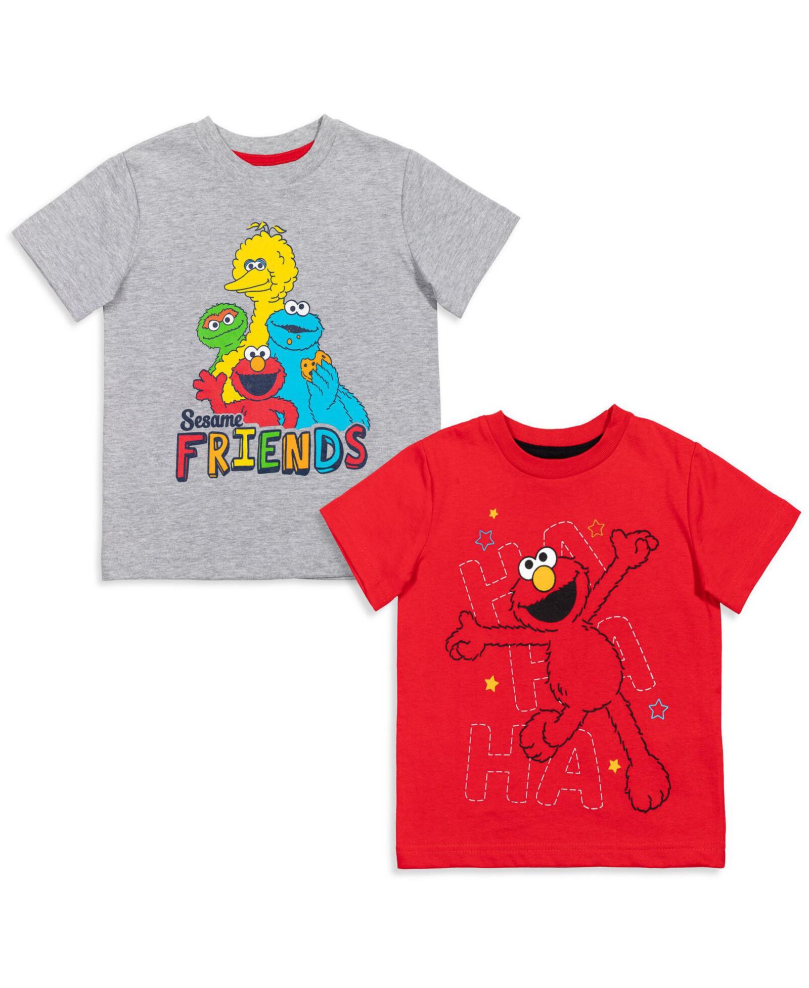 Детский набор: 2 футболки Sesame Street Elmo's Book of Friends и картонная книга