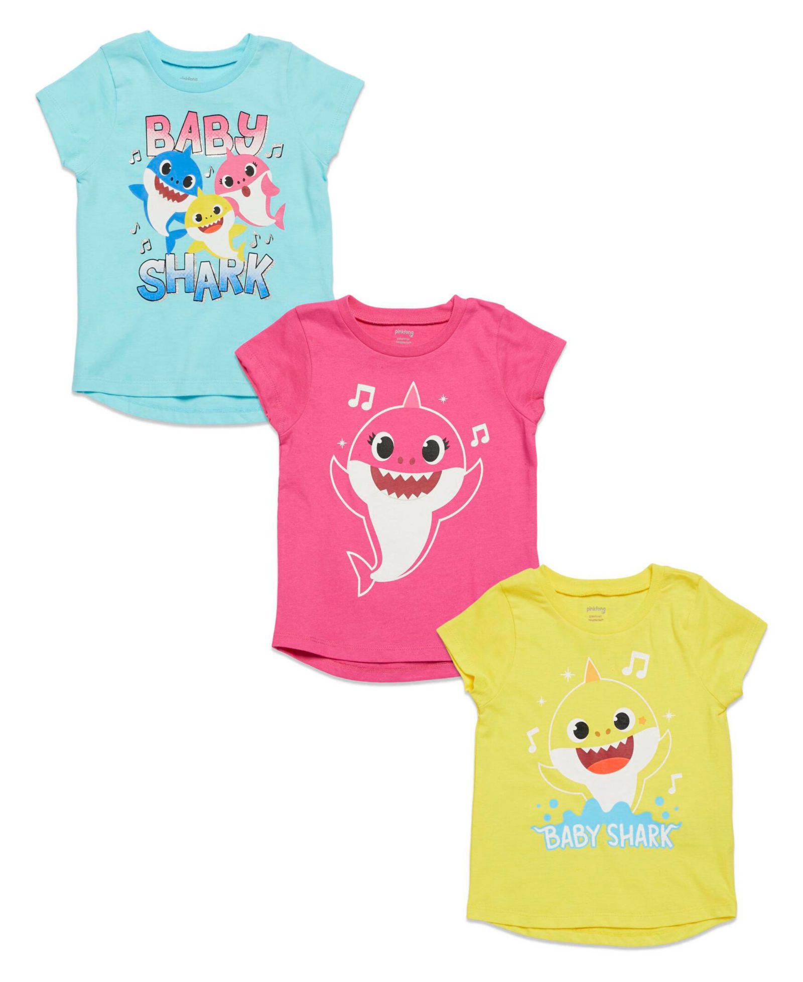 Baby Shark Детский Pinkfong Shark T-Shirt 3 Pack