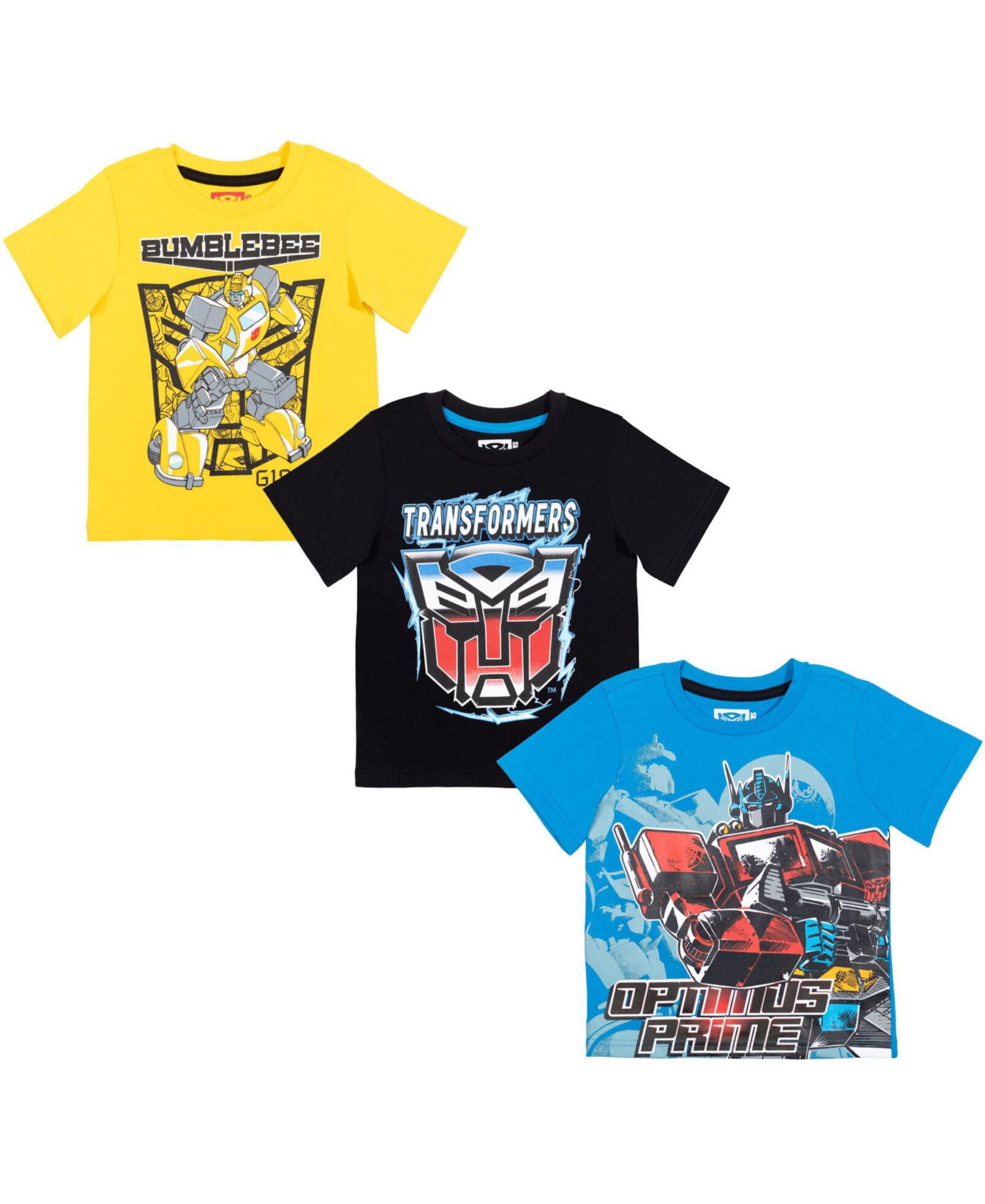 Transformers Футболки Transformers Boys Bumblebee Optimus Prime, 3 штуки