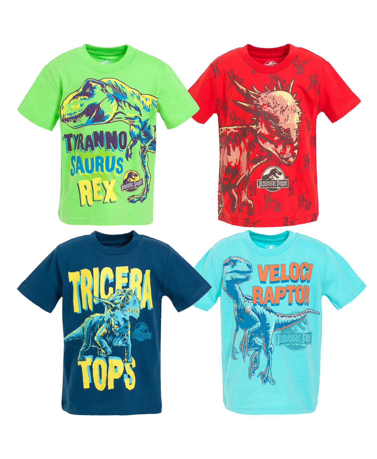 Jurassic Park Boys Jurassic World Jurassic World Dinosaur T-Rex 4 Pack T-Shirts