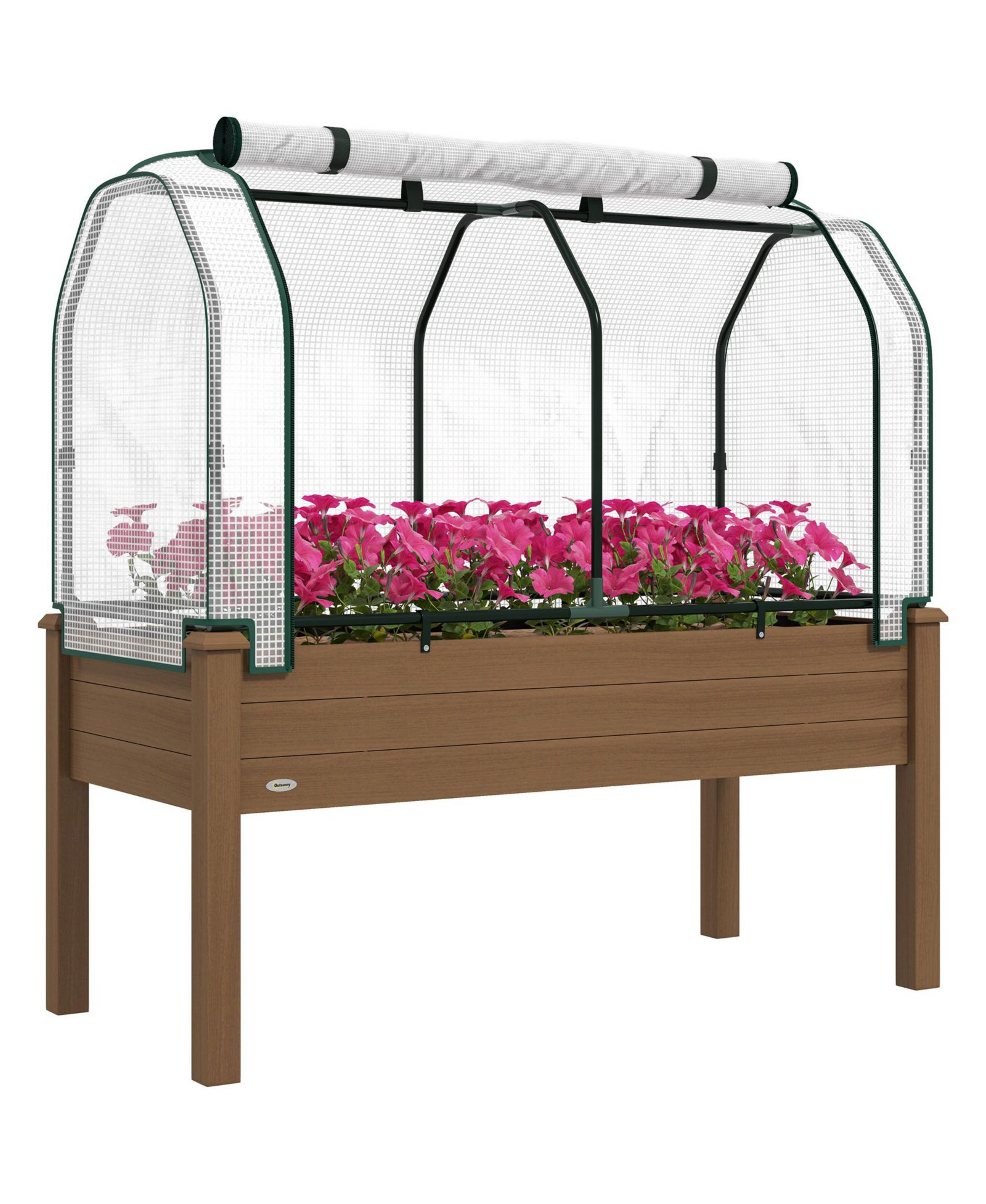 Outsunny 48 x 22 x 46 inch Raised Garden Bed w/ PE Cover,