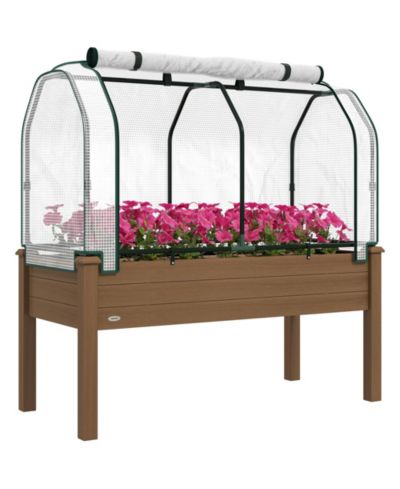 Outsunny приподнятая садовая грядка 48 x 22 x 46 inch с PE покрытием