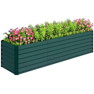 Приподнятая садовая грядка Outsunny 8x2x1ft Galvanized