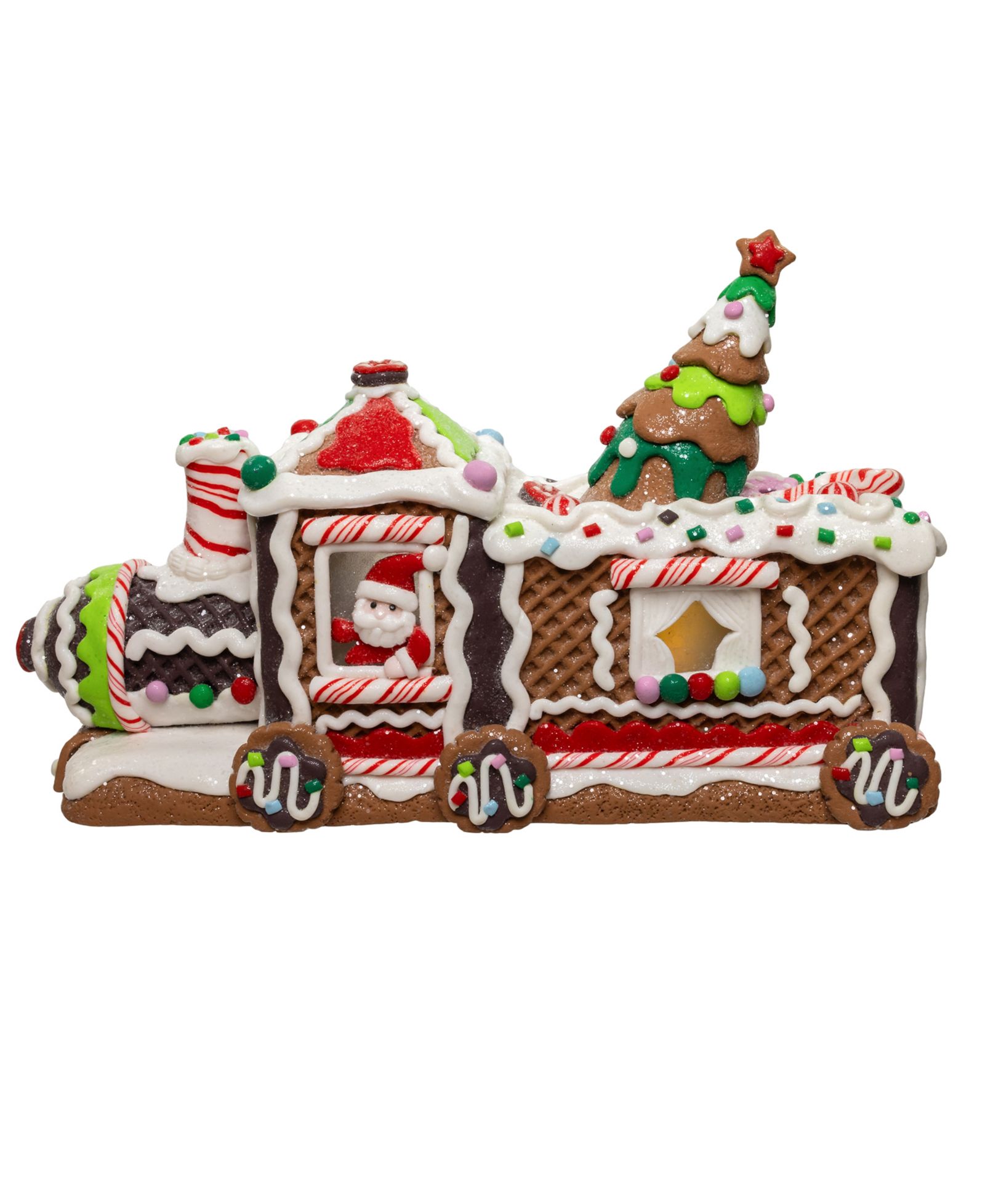 Декоративная фигурка Kurt Adler 7-Inch LED Gingerbread Train