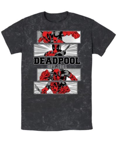 Мужская футболка Fifth Sun Deadpool 4 Panel 2 Tone Short Sleeve Mineral Wash Tee
