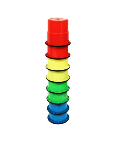 Bintiva Balance Bucket Stilts - 4 Pack Multicolor