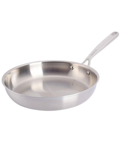 Сковорода Babish 10-Inch Tri-Ply Stainless Steel с черной ручкой — профессиональная сковорода для обжаривания и повседневного приготовления