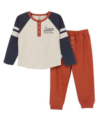 Комплект из 2-х предметов Gerber: рубашка Henley и джоггеры для малышей-мальчиков