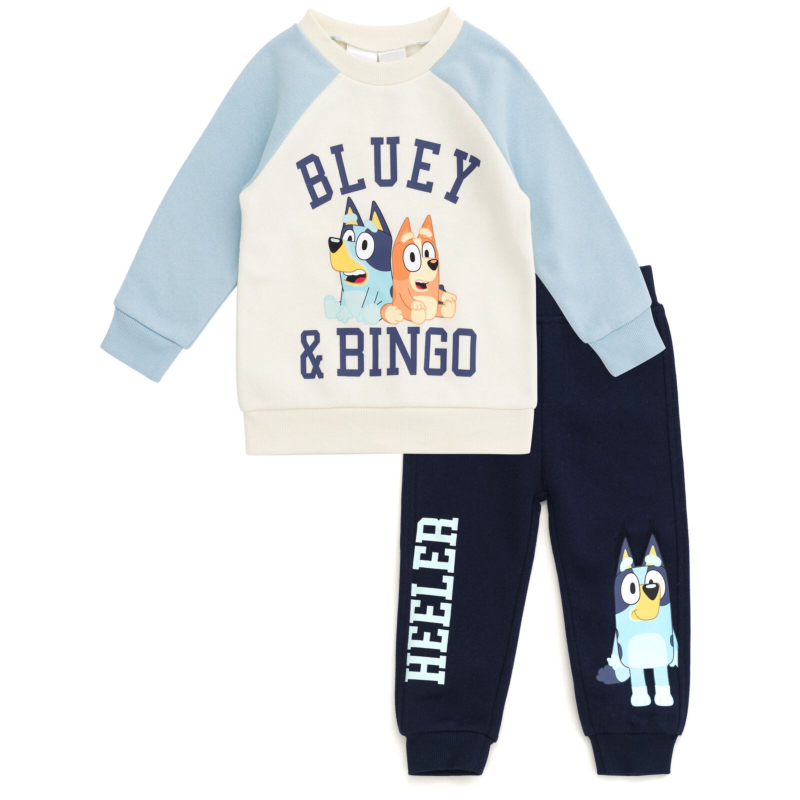 Bluey Boys' 2-Piece Fleece Sweatshirt and Pants Set