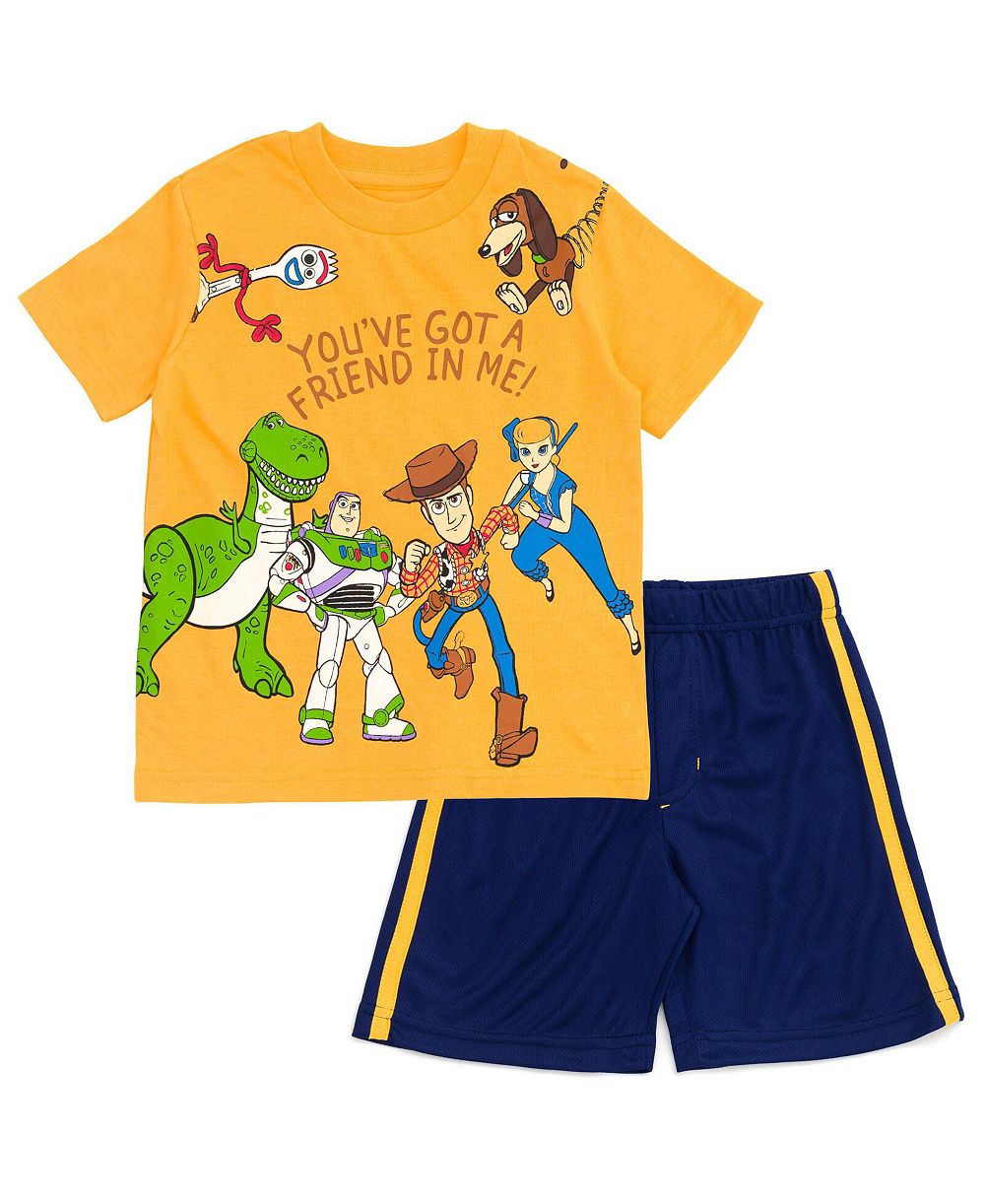 Toy Story Детский спортивный набор для мальчиков 2T-5T, футболка и сетчатые шорты