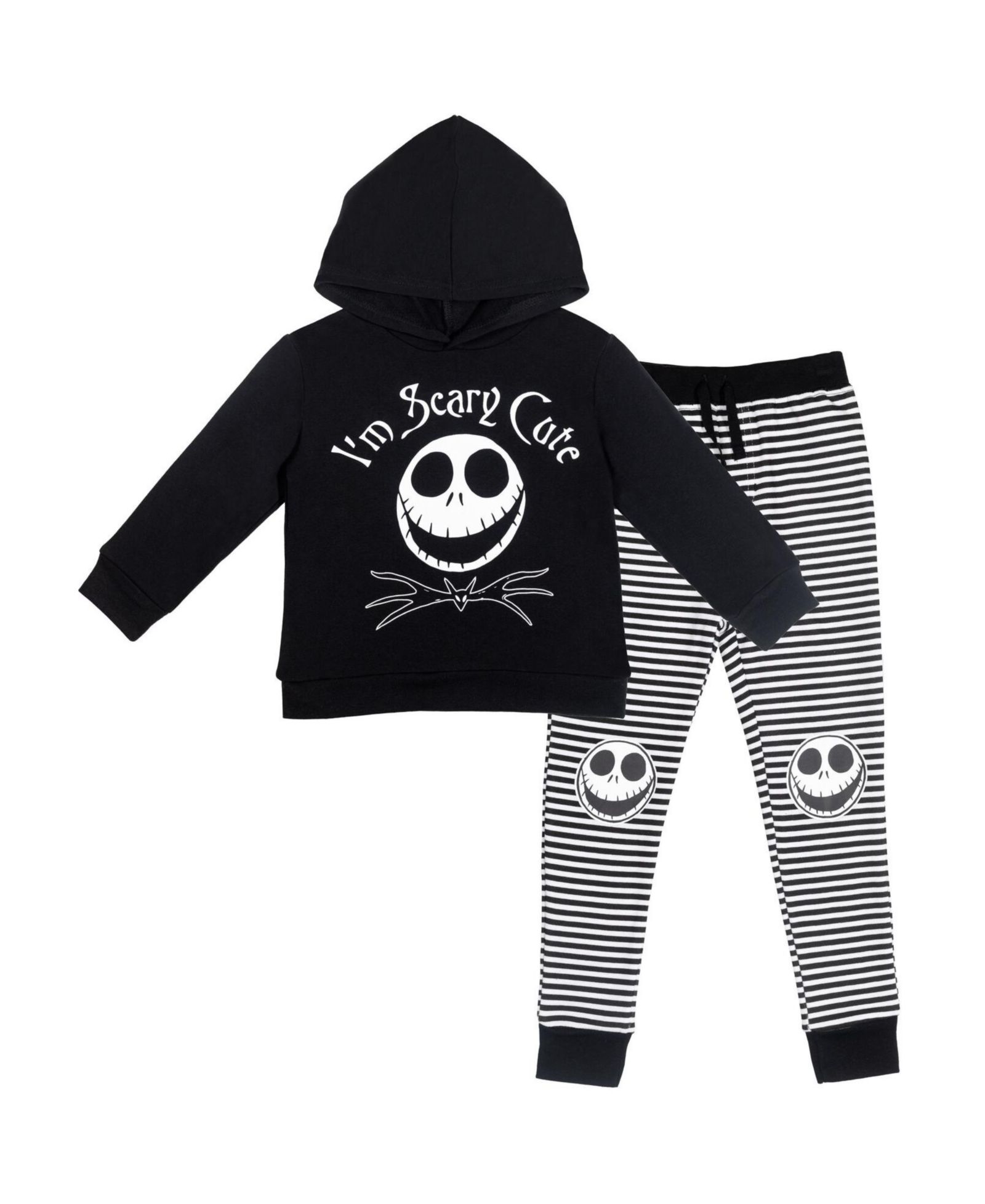 Nightmare Before Christmas Toddler Boys Jack Skellington Fleece 2-Piece Hoodie and Pants Set