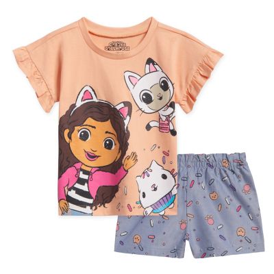 Детский комплект из футболки и шорт Gabby's Dollhouse Dreamworks