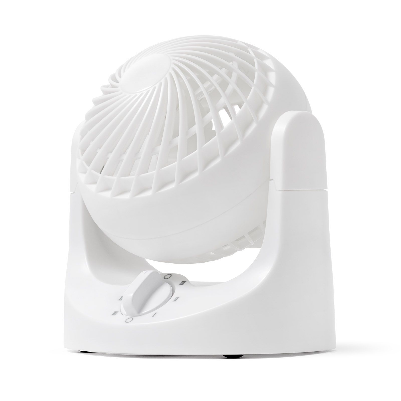 IRIS WOOZOO Small Desk Fan, 3 Speed, 112degree(s) Adjustable Tilt, Low Noise, Tabletop Air Circulator, White