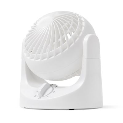 IRIS WOOZOO Small Desk Fan, 3 Speed, 112degree(s) Adjustable Tilt, Low Noise, Tabletop Air Circulator, White