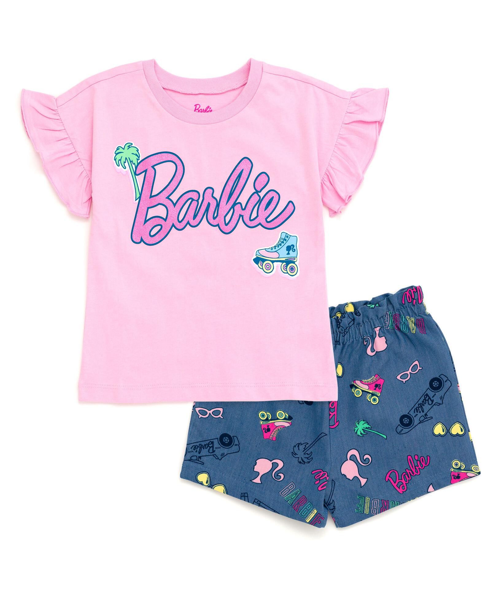 Комплект из футболки и шорт Barbie Peplum для малышей