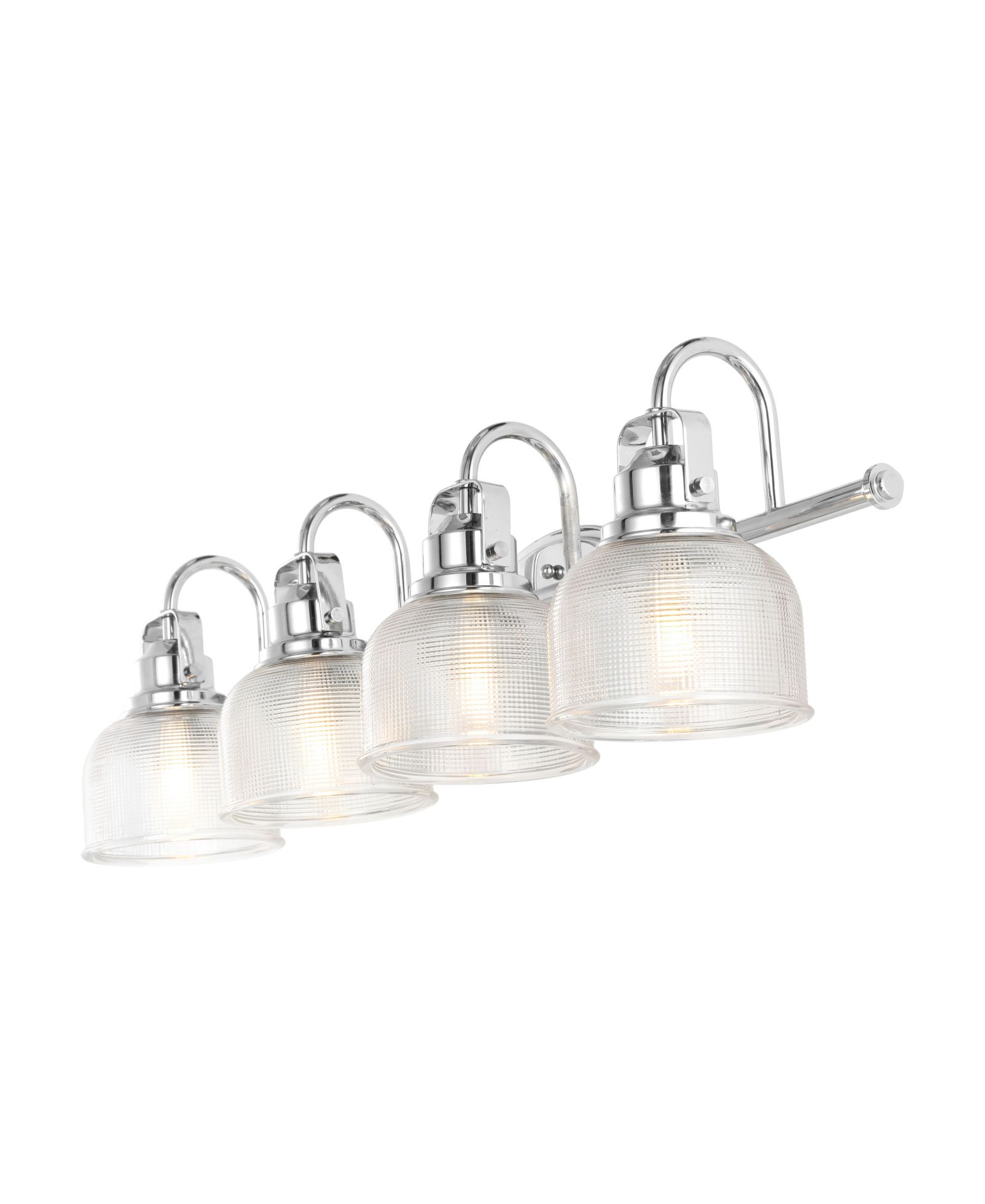 Virginia 30" 4-Light Metal/Glass LED Vanity Light, Chrome
