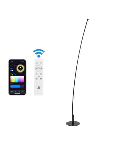 Напольный торшер Jonathan Y Malthe 71" Modern Contemporary Aluminum/Iron Arc LED, Black