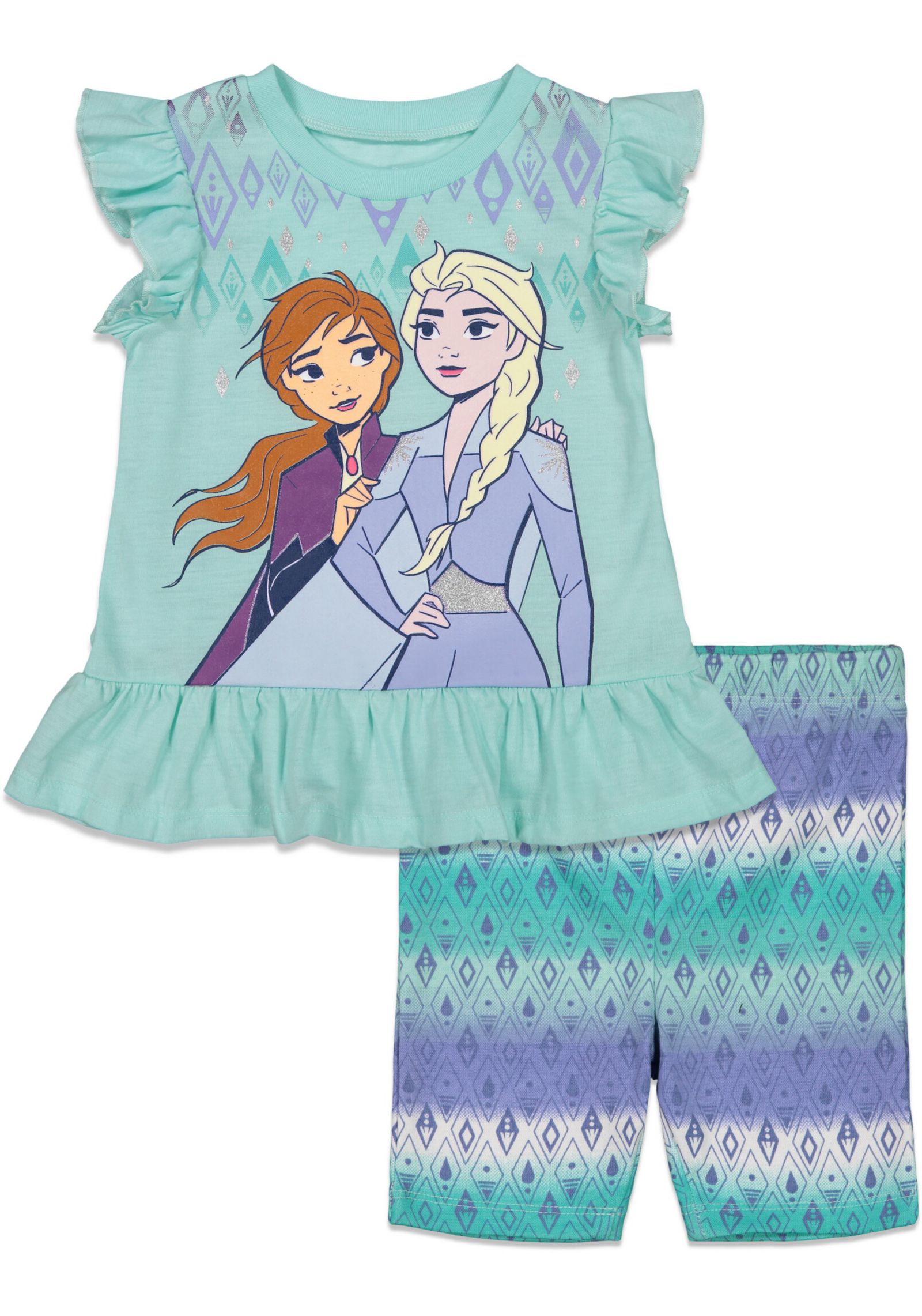 Детский комплект из топа и велосипедок Frozen