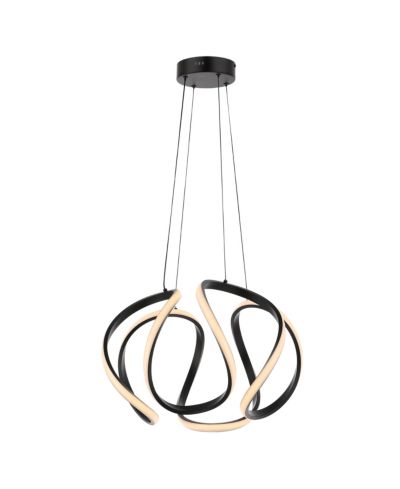 Подвесной светильник Euphoria 18.5" 1-Light Contemporary Designer Aluminum/Iron Scribble Integrated LED Black