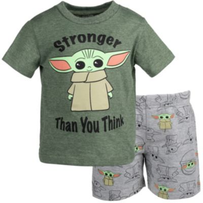 Star Wars Toddler Boys The Mandalorian Grogu 2T-5T 2-Piece T-Shirt and Shorts Set
