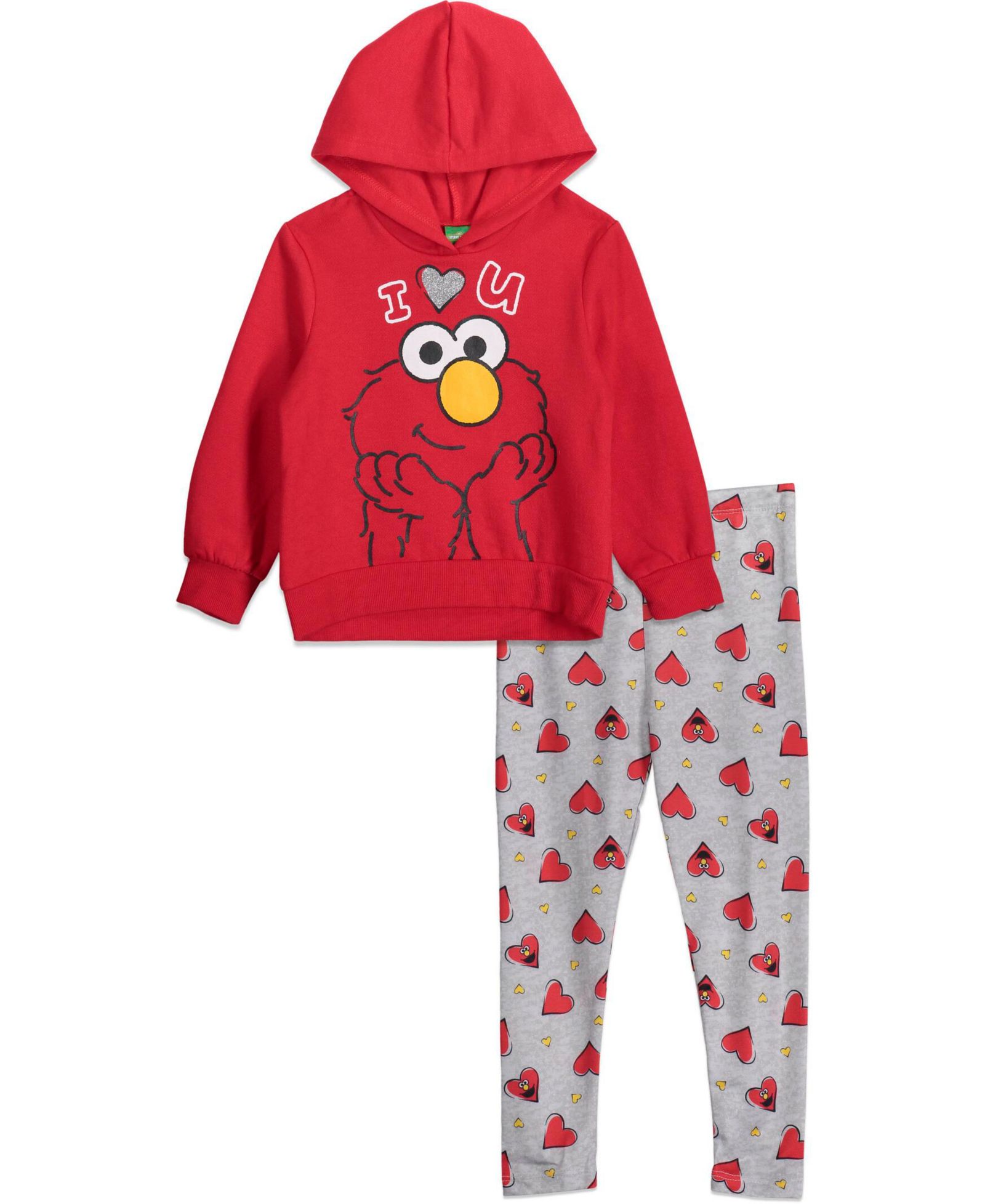 Детский комплект из худи и леггинсов Sesame Street Rainbow Fleece