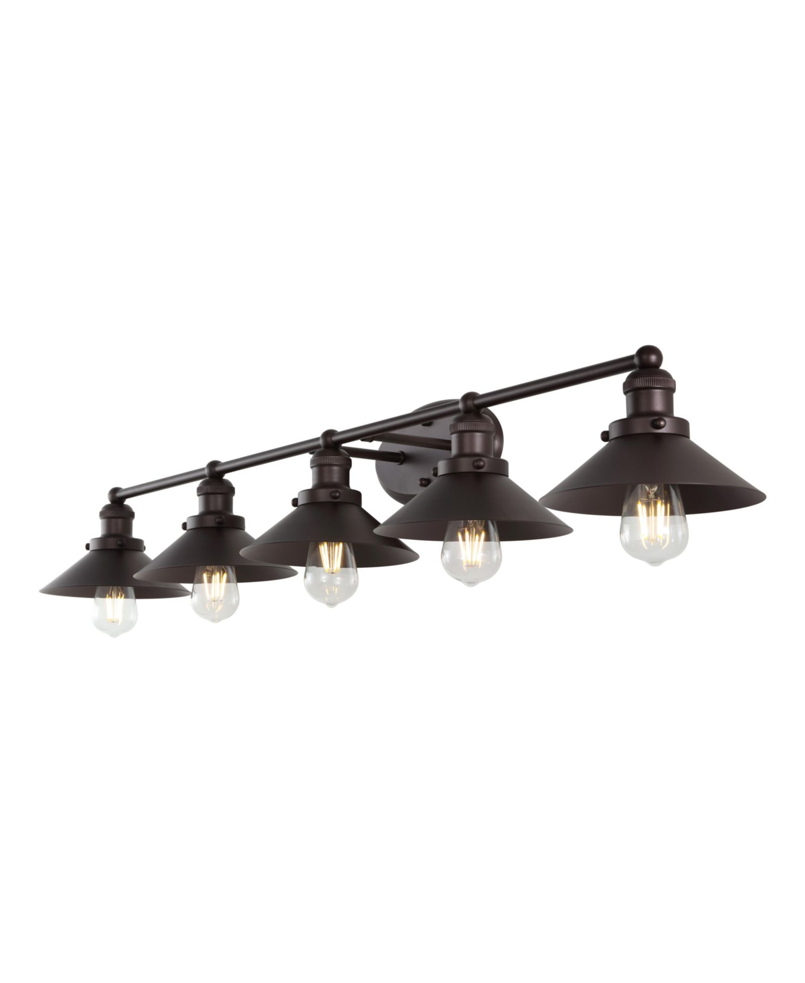 July 46" 5-Light Metal Vanity Light, Oil Rubbed Bronze
