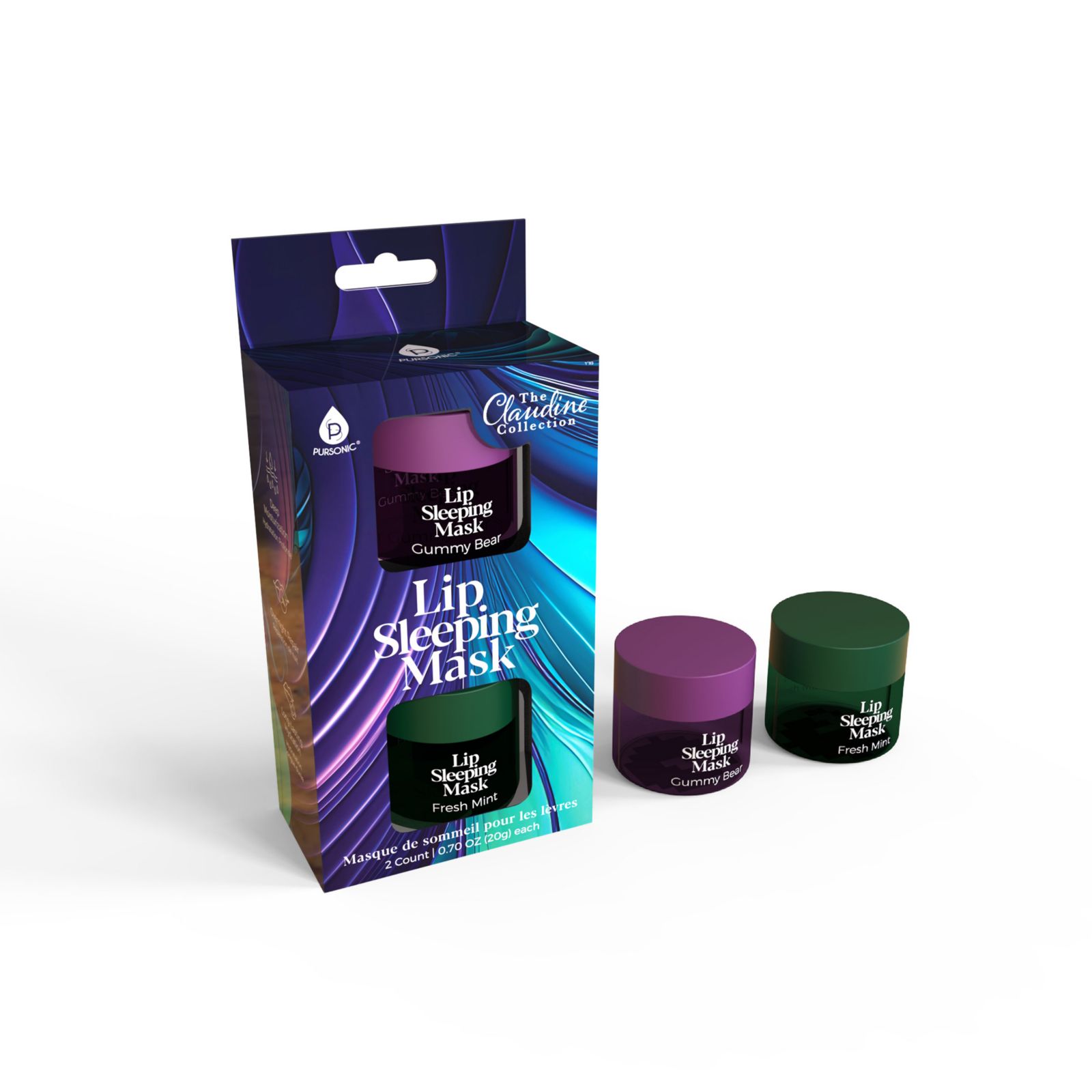 Маска для губ PURSONIC 2 Pack Gummy Bear & Fresh Mint
