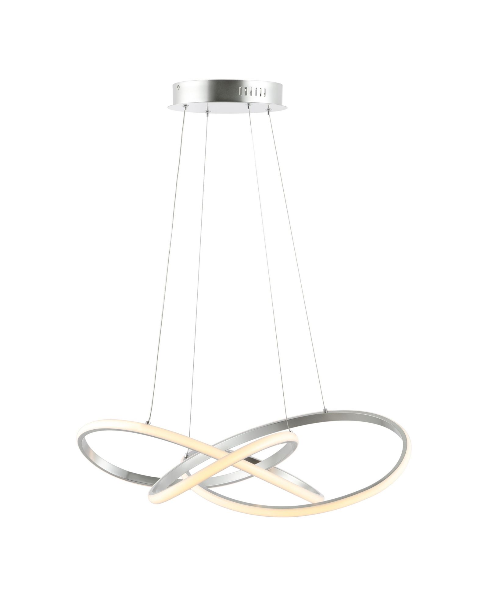 Alexia 25" Abstract Integrated LED Metal Adjustable Pendant, Gold Painting