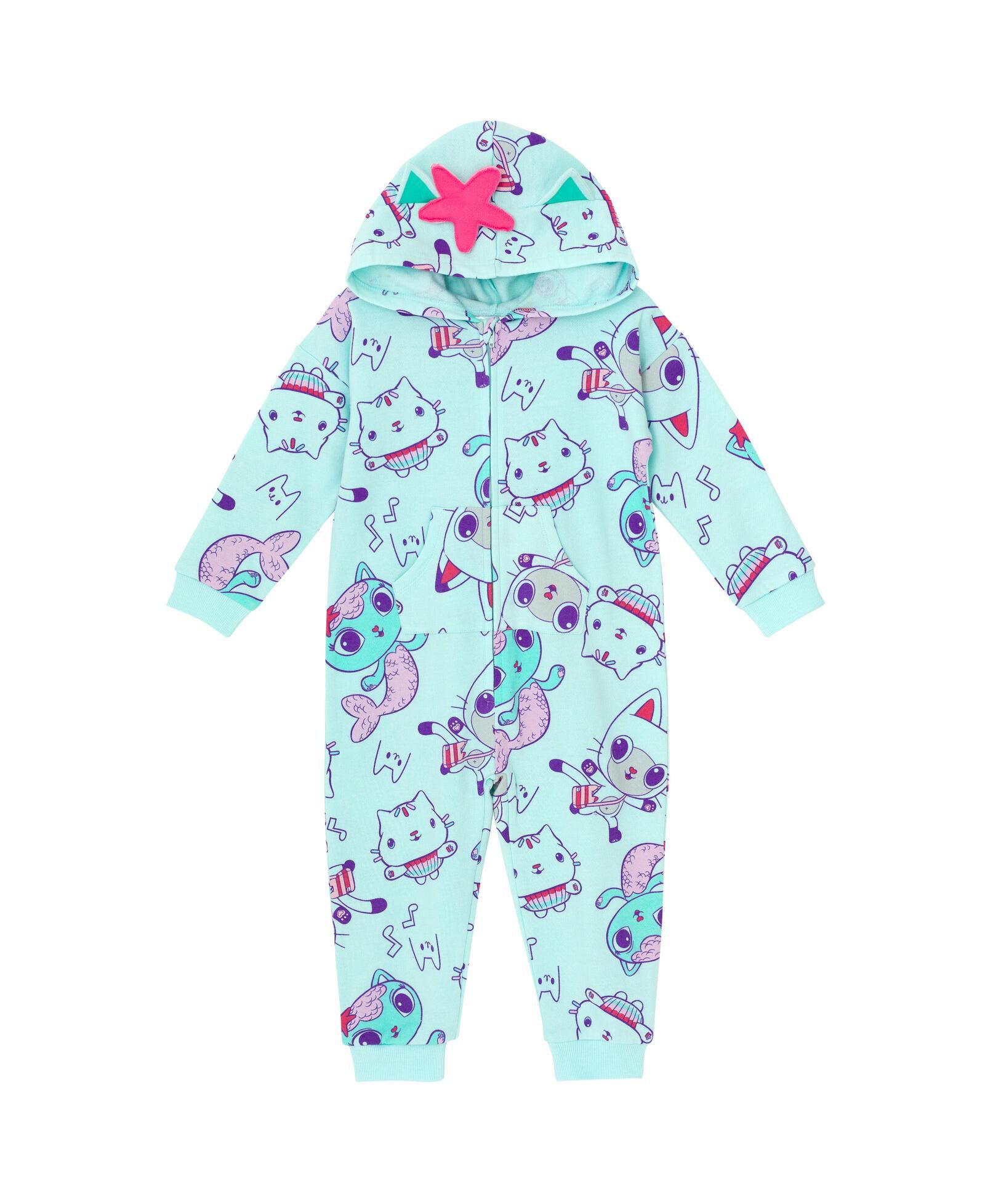Dreamworks Gabby's Dollhouse комбинезон Pandy Paws MerCat из флиса для девочек