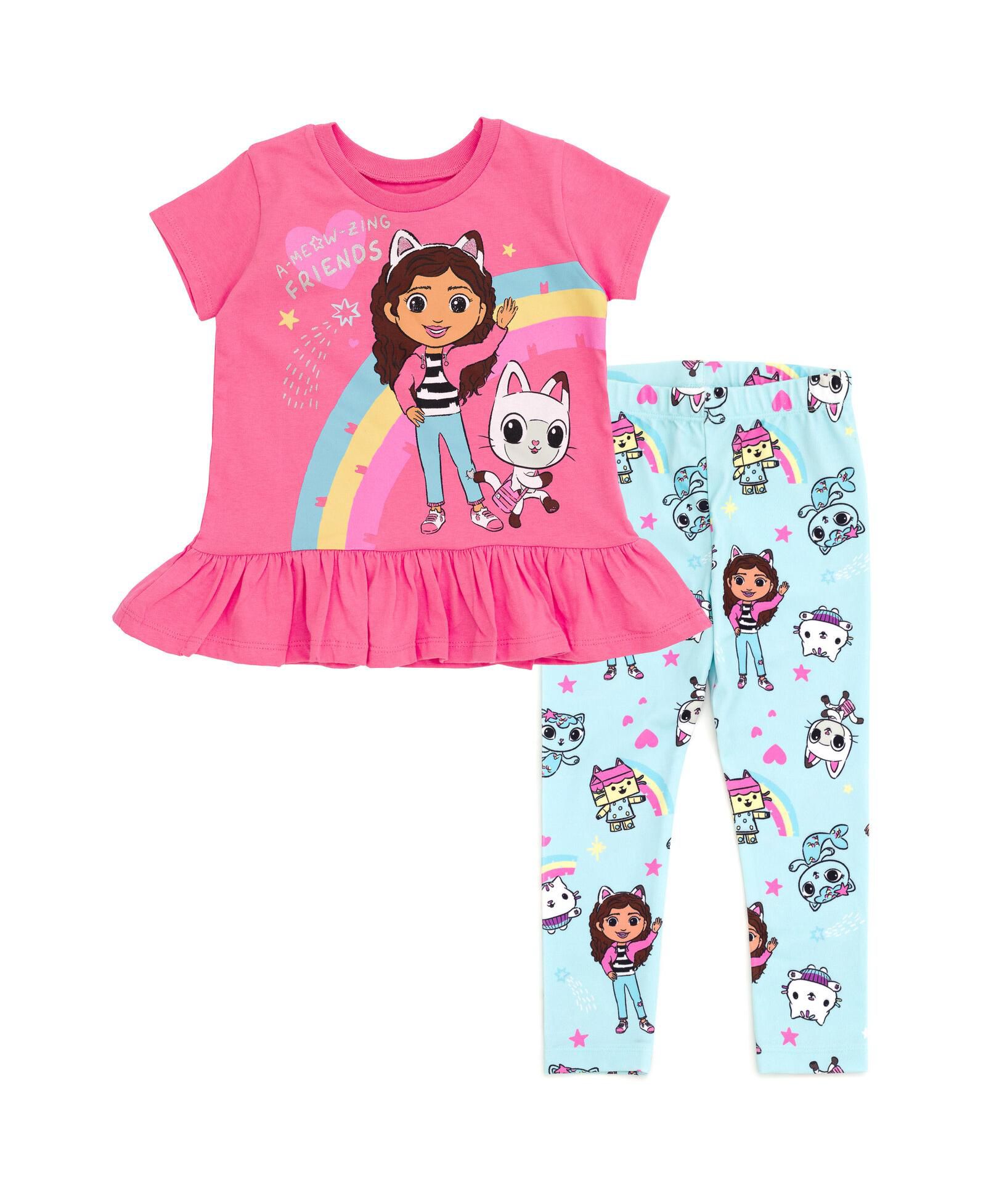 Детский комплект из футболки и леггинсов Gabby's Dollhouse, 2 предмета