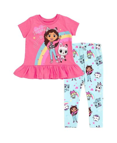 Gabby's Dollhouse Girls' 2-Piece T-Shirt and Leggings Set