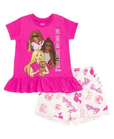 Комплект из футболки и шорт Barbie для девочек
