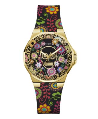 GUESS Women's Analog Black Silicone Watch 38mm
