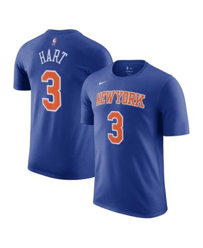 Мужская футболка Nike Josh Hart Blue New York Knicks Icon Edition Name & Number T-Shirt