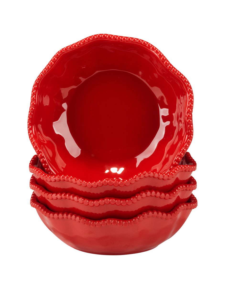 Набор универсальных чаш Certified International Perlette Red, 4 шт
