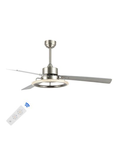 JONATHAN Y Remy 52" 1-Light Modern Industrial Iron/Acrylic Integrated LED Ceiling Fan