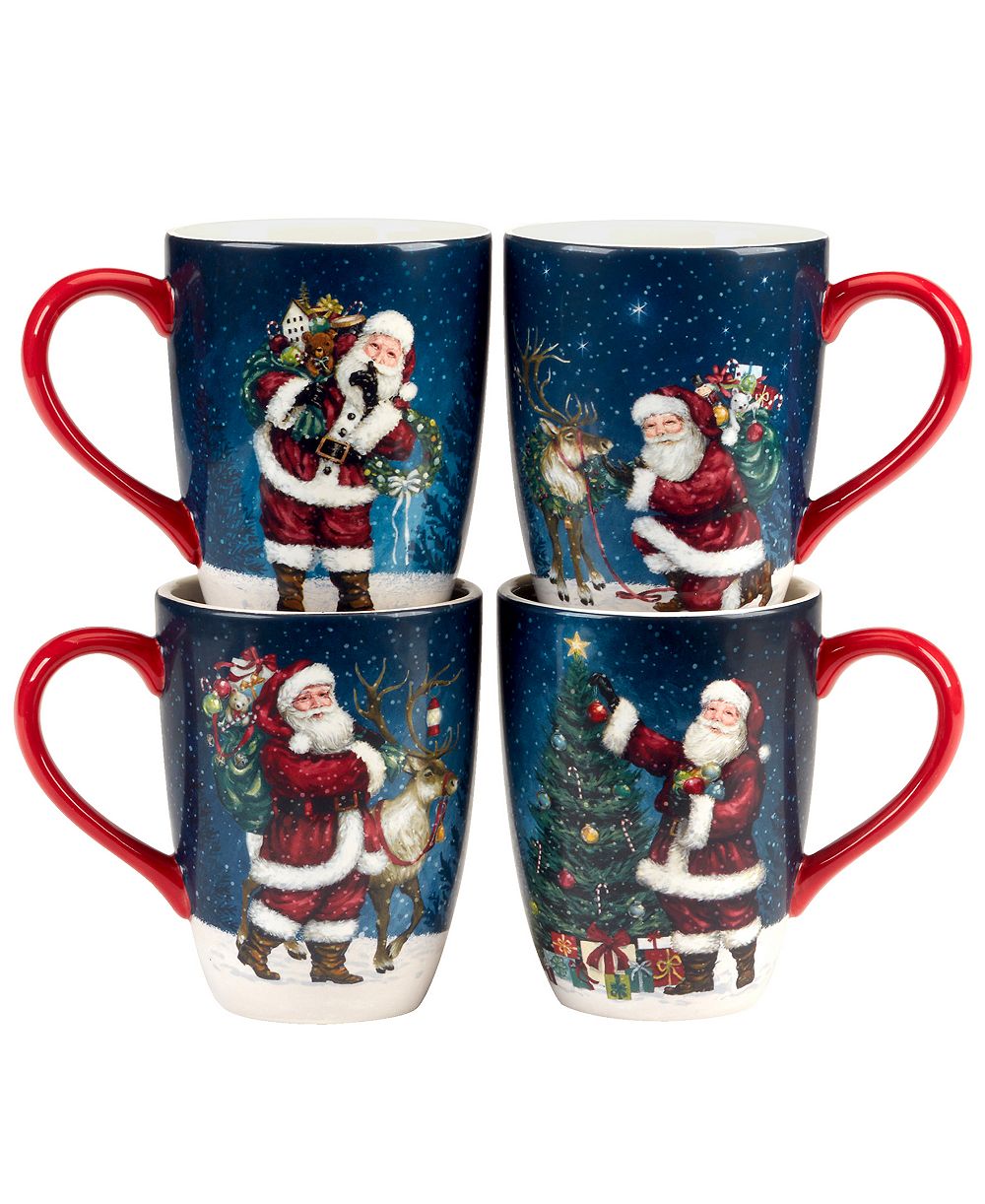 Набор кружек Certified International Santa's Secret, 4 шт