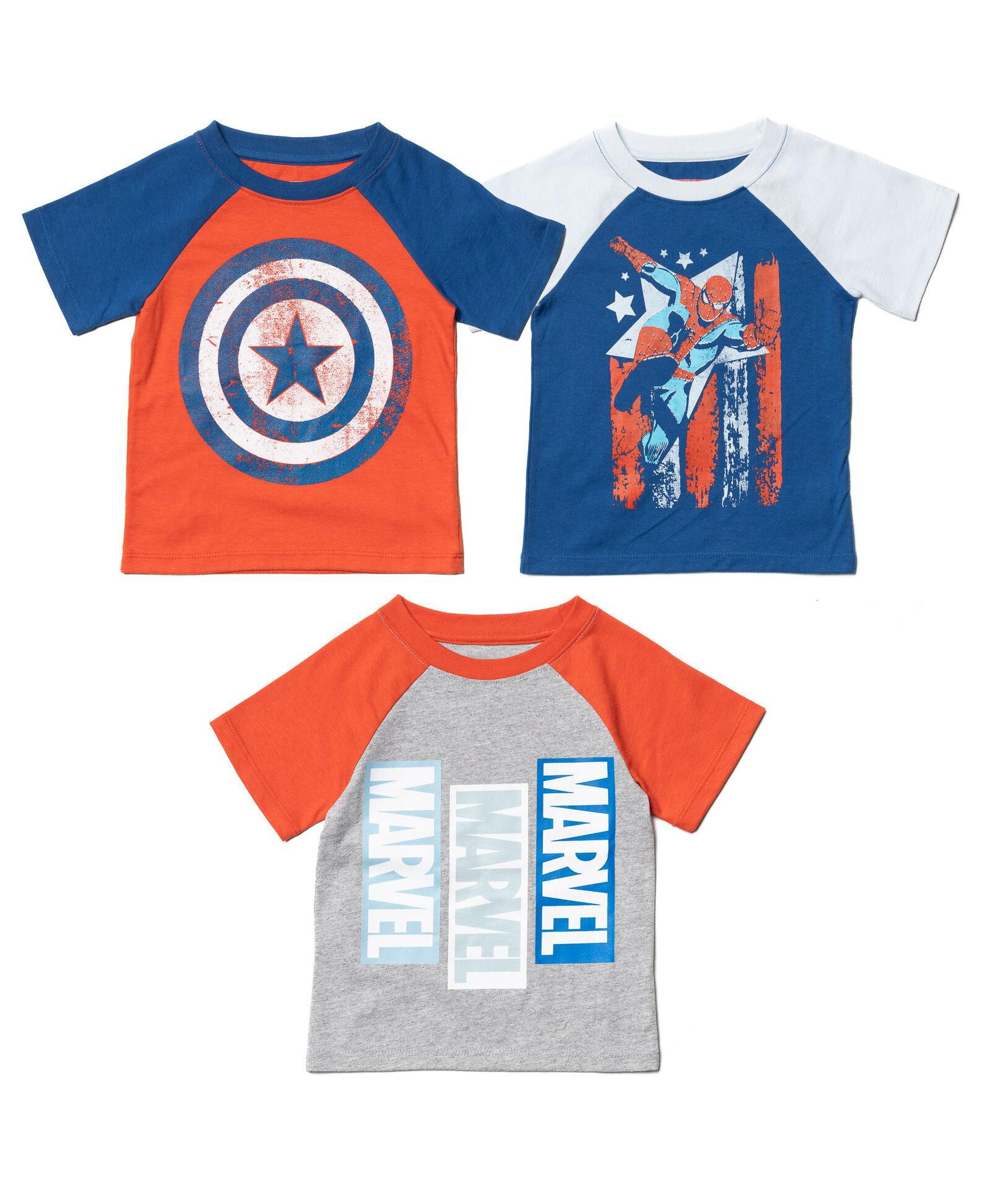 Детские хлопковые футболки Avengers Boys Marvel X-Men Spider-Man 3 Pack Pullover