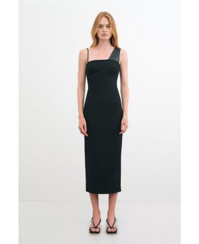 Marcella Women's Nova Asymmetric-Strap Sleeveless Midi Dress