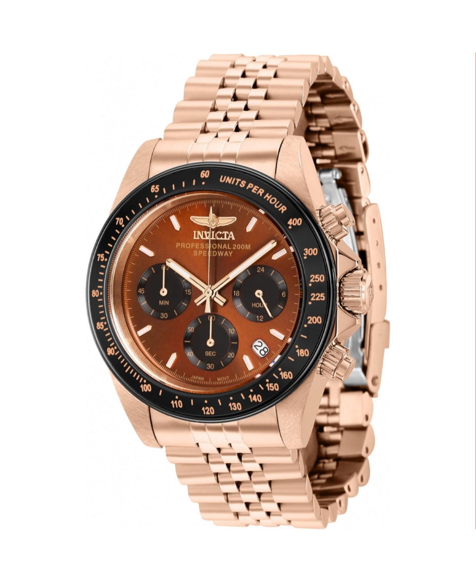 Мужские часы Invicta Speedway Quartz Chronograph 36736, черный/коричневый циферблат