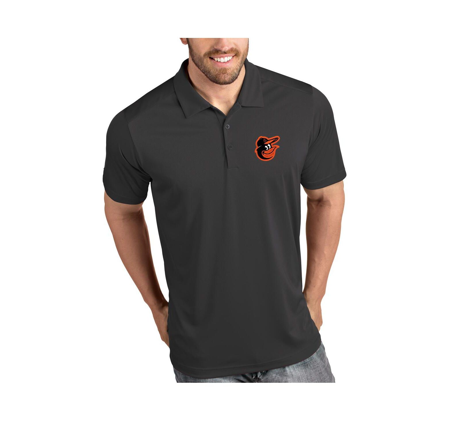 Antigua Men's Gray Baltimore Orioles Tribute Polo