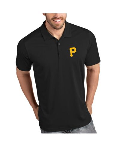 Antigua Мужская поло Black Pittsburgh Pirates Tribute