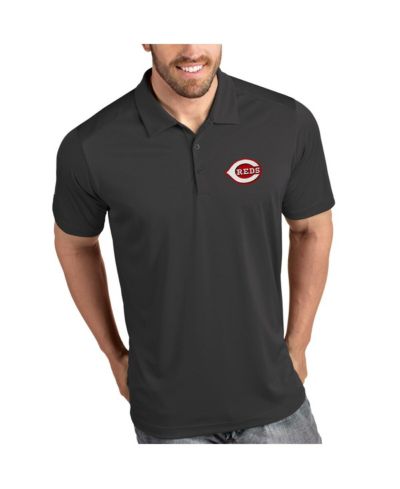 Antigua Men's Gray Cincinnati Reds Tribute Polo