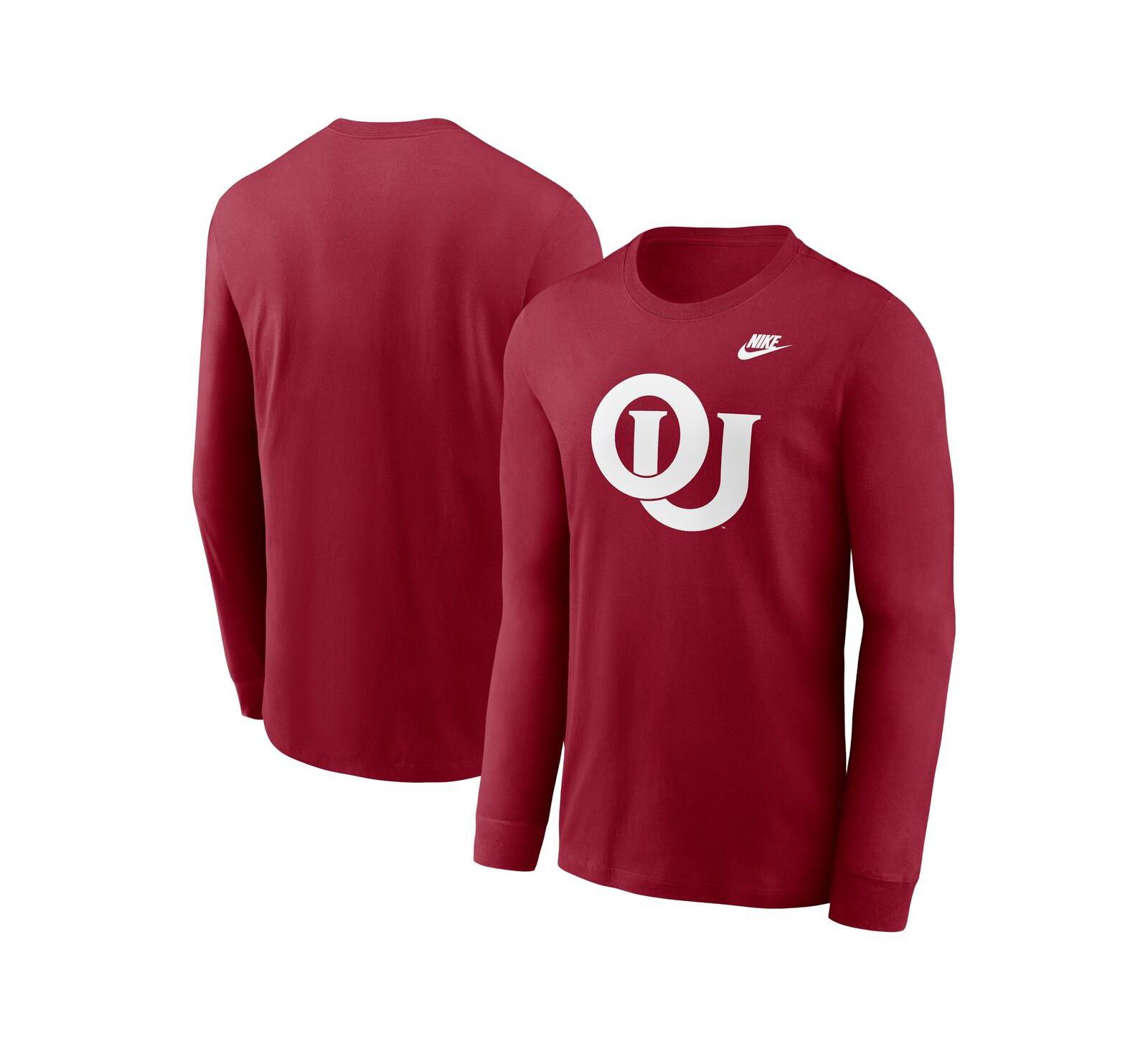 Nike Men's Crimson Oklahoma Sooners Legacy Primary Logo Long Sleeve T-Shirt