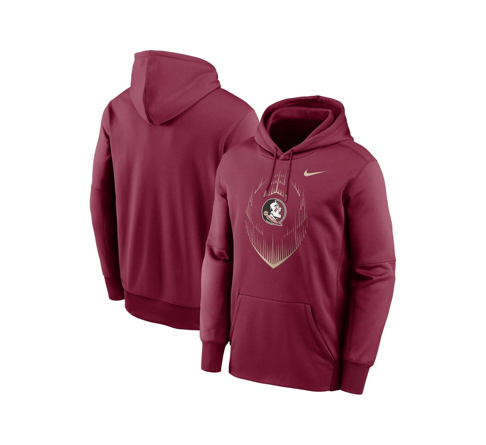 Мужское худи Nike Florida State Seminoles Football Icon Performance Fleece Pullover Garnet