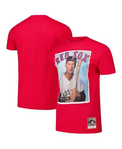 Mitchell & Ness Men's Ted Williams Red Boston Red Sox Cooperstown Collection Collectors Connection T-Shirt