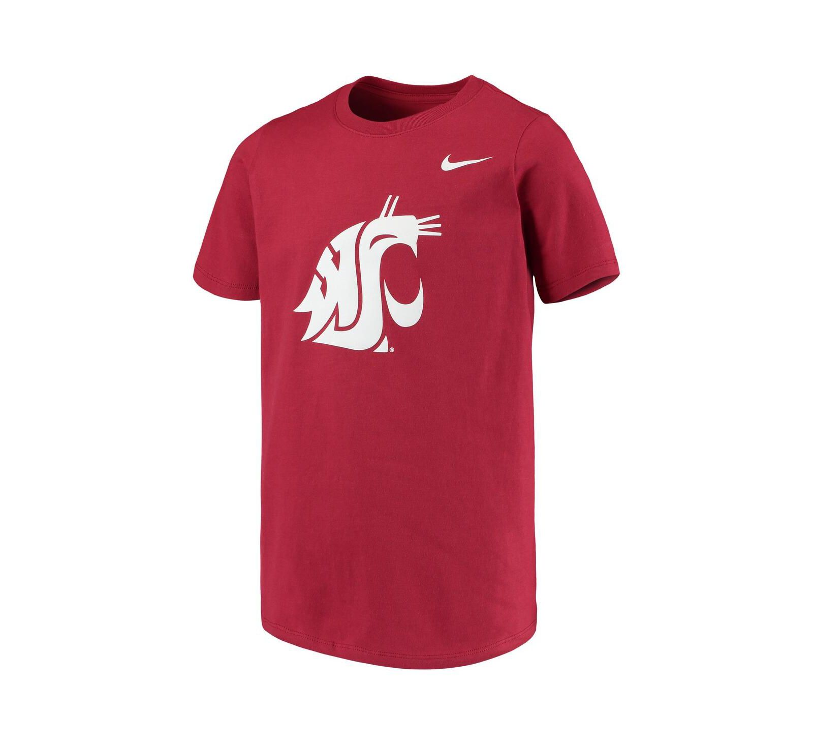 Детская футболка Nike Crimson Washington State Cougars Cotton Logo