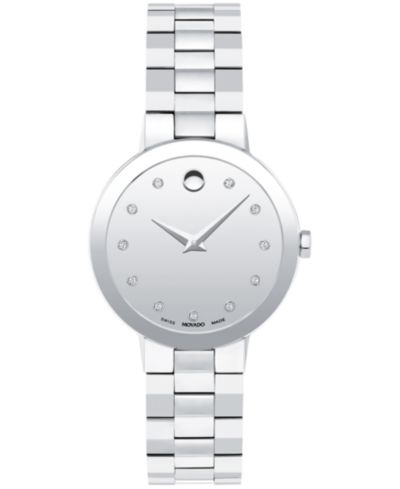 Часы Movado Women's Sapphire Swiss Quartz с бриллиантами