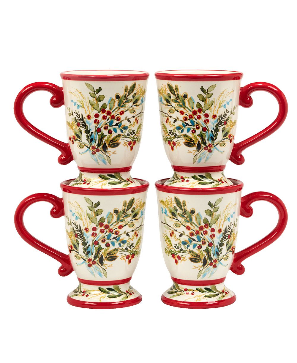 Кружки Certified International Christmas Gatherings, набор 4 шт.